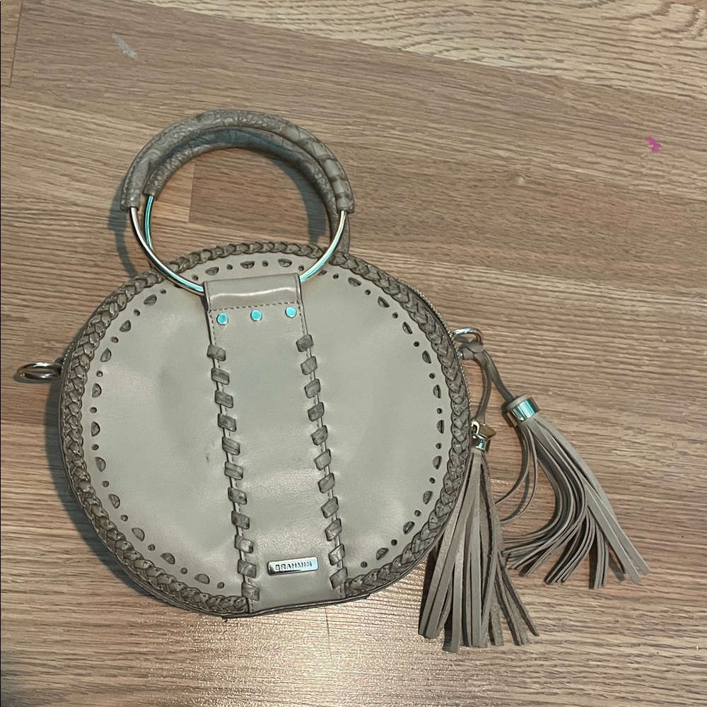 Brahmin Gray Circle Mini Bag